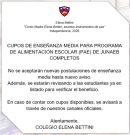 Nuevo comunicado sobre alimentación escolar JUNAEB